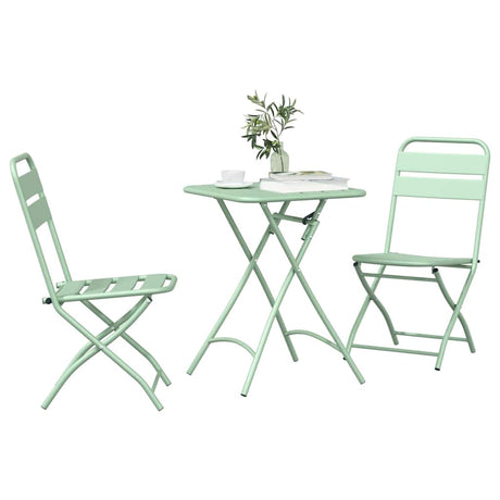 Vidaxl bistroset 3 st groen staal