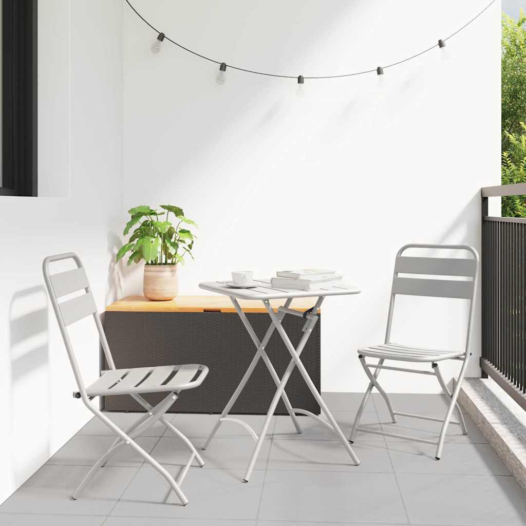 Vidaxl bistroset 3 st beige staal