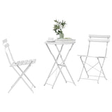 Vidaxl vouw bistro set 3 st wit staal