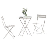 Vidaxl vouw bistro set 3 st beige staal