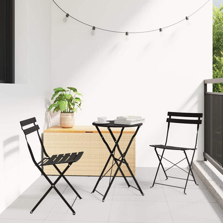 Vidaxl vouw bistro set 3 st antraciet staal