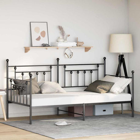 Vidaxl bedframe voor een daybed zwart 107 x 203 cm staal