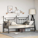 Vidaxl bedframe voor een daybed zwart 80 x 200 cm staal