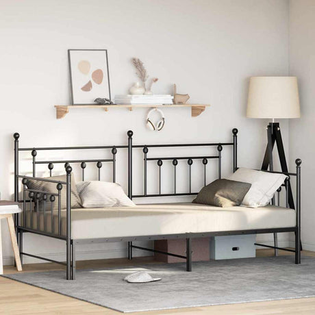 Vidaxl bedframe voor een daybed zwart 90 x 200 cm staal