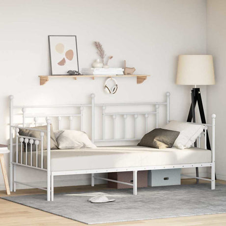 Vidaxl bedframe voor een daybed wit 100 x 190 cm staal