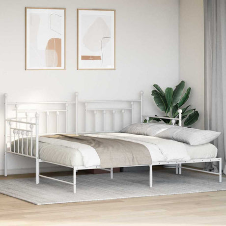 Vidaxl bedframe voor een daybed wit 107 x 203 cm staal