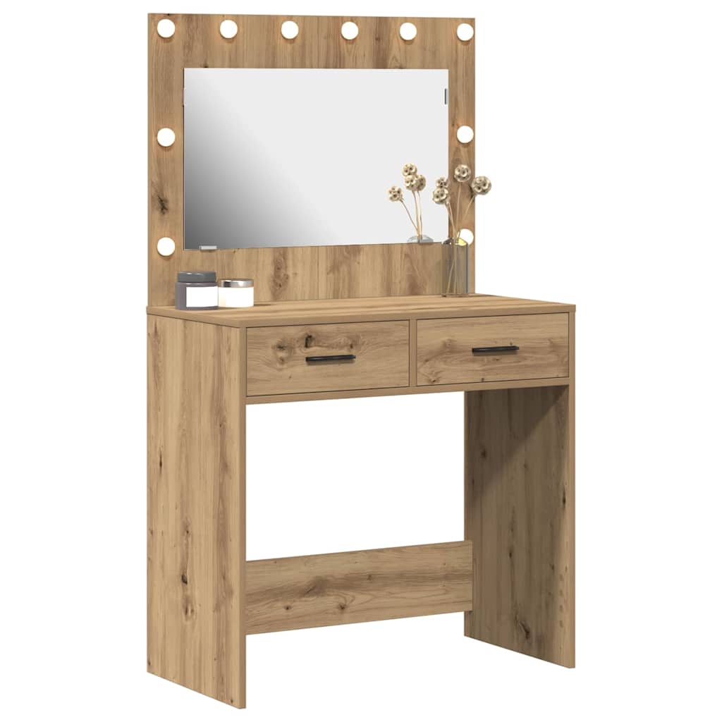 Vidaxl plafondtafel artisan eiken 78,5 x 41 x 135 cm bewerkt hout