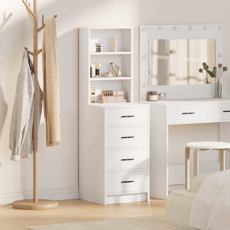 Vidaxl highboard wit 40 x 41 x 135 cm bewerkt hout