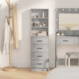 Vidaxl highboard betongrijs 40 x 41 x 135 cm bewerkt hout