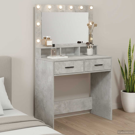 Vidaxl plafondtafel beton grijs 79 x 41 x 135 cm bewerkt hout