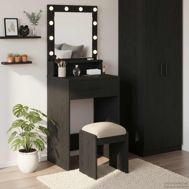 Vidaxl plafondtafel zwart eiken 50 x 41 x 135 cm bewerkt hout
