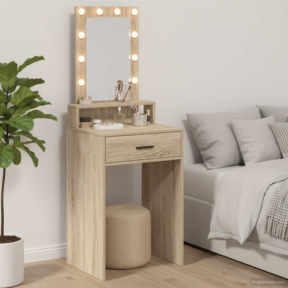 Vidaxl plafondtafel sonoma eiken 50 x 41 x 135 cm bewerkt hout