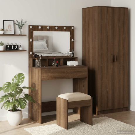 Vidaxl plafondtafel bruin eiken 75,5 x 41 x 135 cm bewerkt hout