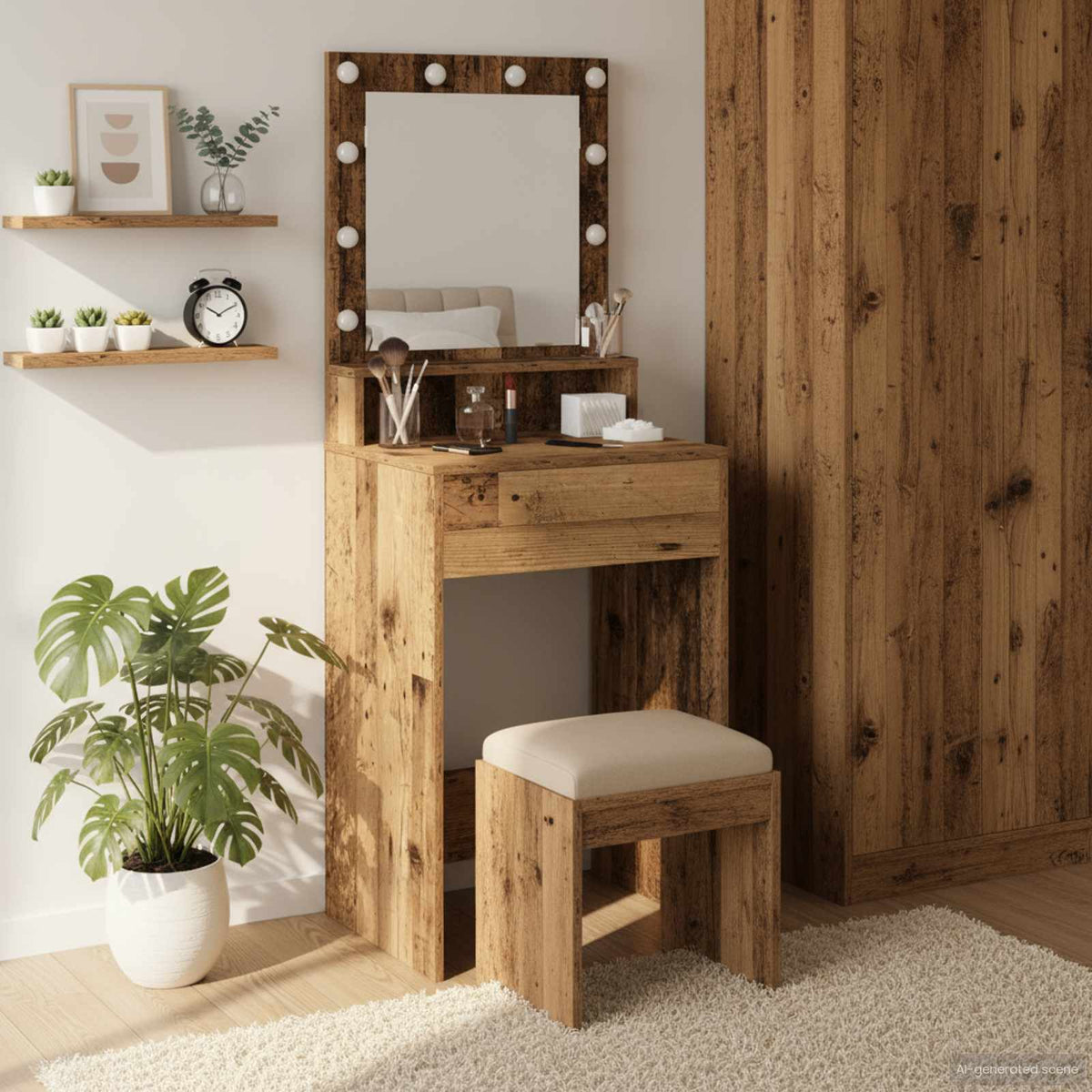 Vidaxl plafondtafel oudhout 50 x 41 x 135 cm bewerkt hout