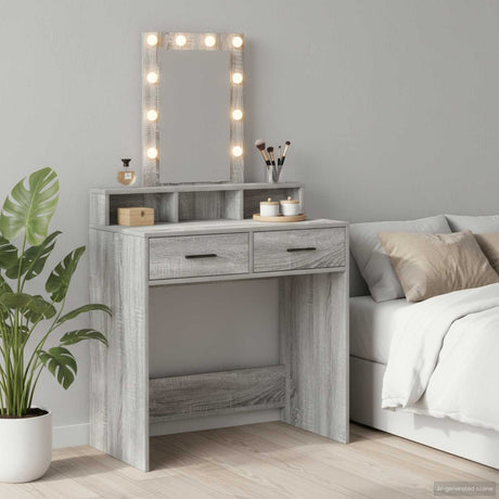 Vidaxl plafondtafel grijs 79 x 41 x 140 cm bewerkt hout