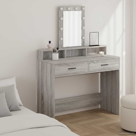 Vidaxl plafondtafel grijs 100 x 41 x 140 cm bewerkt hout