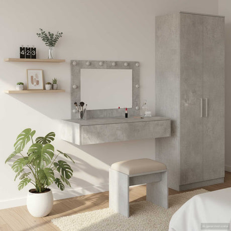 Vidaxl plafondtafel grijs 100 x 40 x 70 cm bewerkt hout