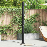 Vidaxl buitenzonne-douche zwart 217 cm pvc en aluminium