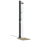 Vidaxl buitenzonne-douche zwart 217 cm pvc en aluminium