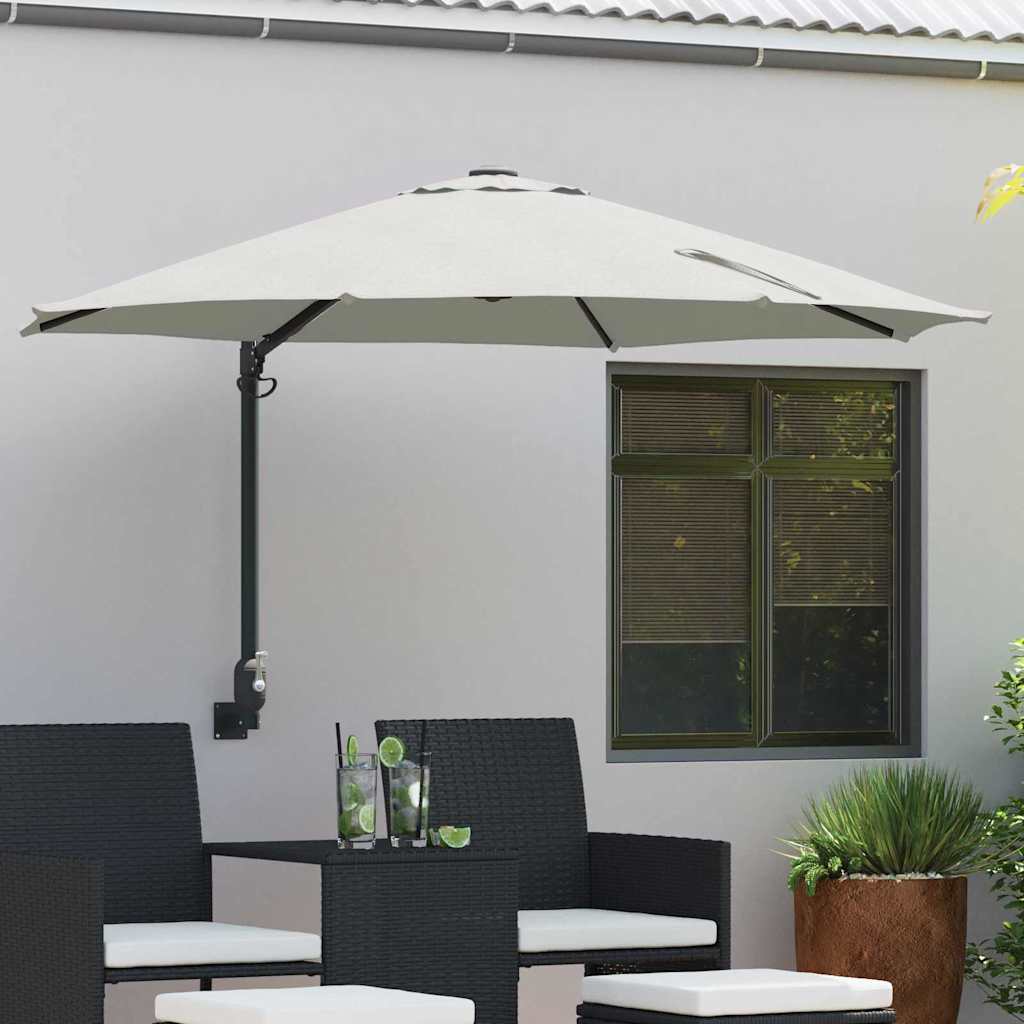 Vidaxl tuinparasol zand 248 x 248 x 148 cm polyester en staal