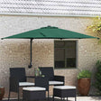Vidaxl tuinparasol groen 248,5 x 247,5 x 160 cm polyester en staal
