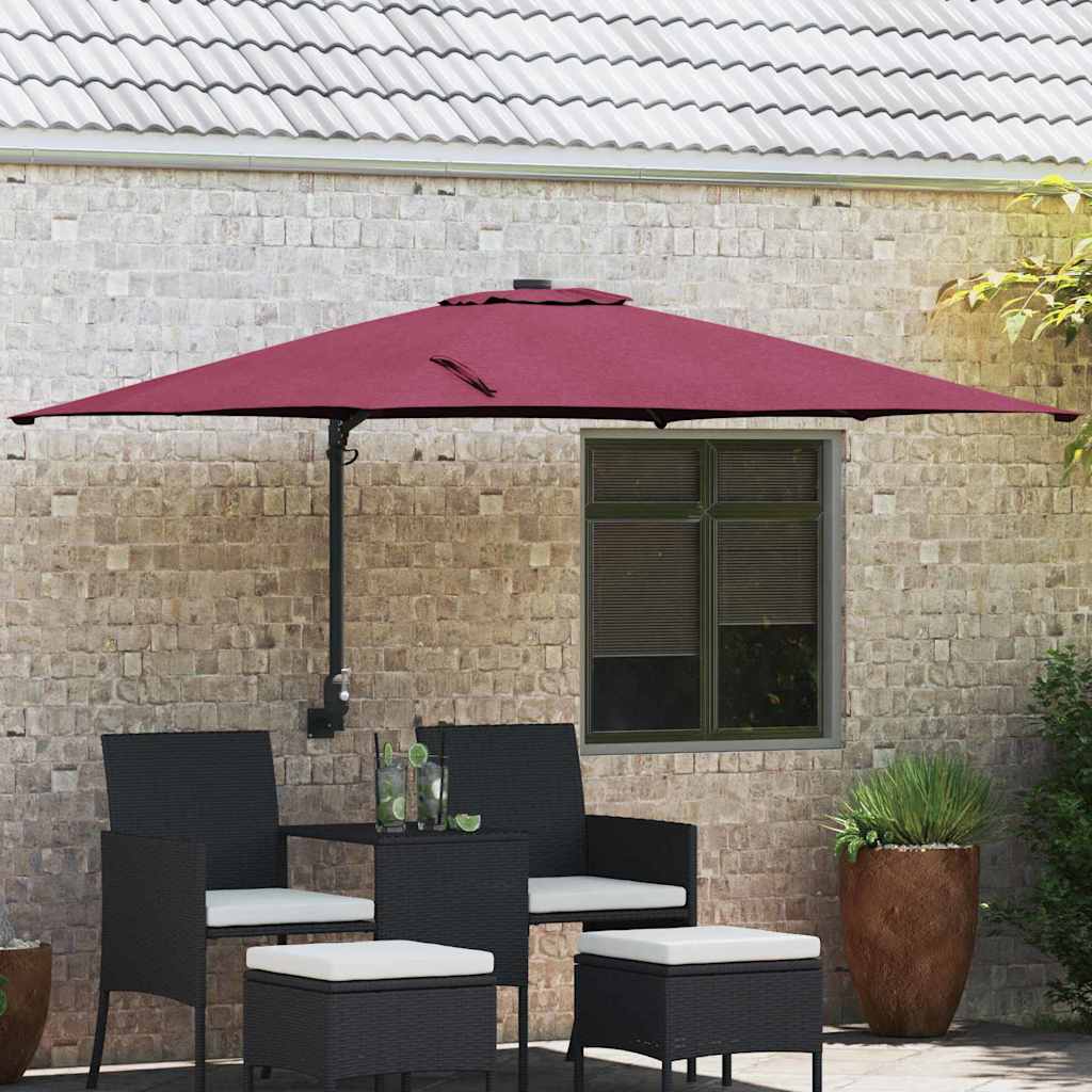 Vidaxl tuinparasol bordeaux rood 248,5 x 247,5 x 160 cm