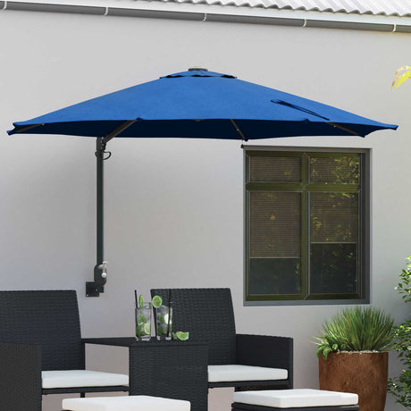 Vidaxl tuinparasol azurblauw 248 x 248 x 148 cm polyester en staal