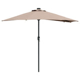 Vidaxl tuinparasol taupe 294 x 150 x 223 cm polyester en staal