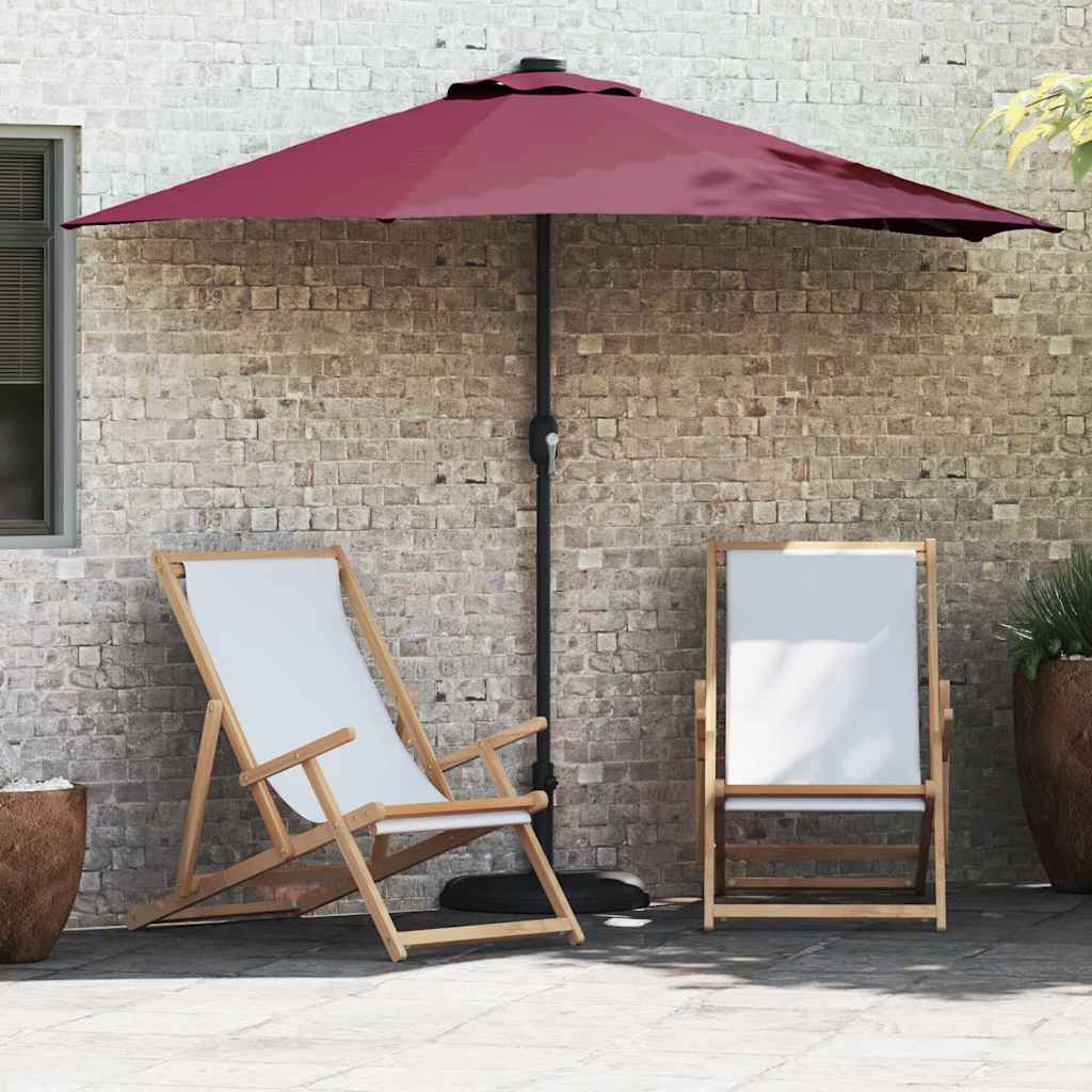 Vidaxl tuinparasol bordeaux rood 294 x 150 x 224 cm polyester en staal