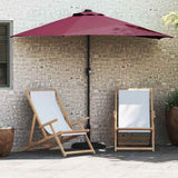 Vidaxl tuinparasol bordeaux rood 294 x 150 x 224 cm polyester en staal
