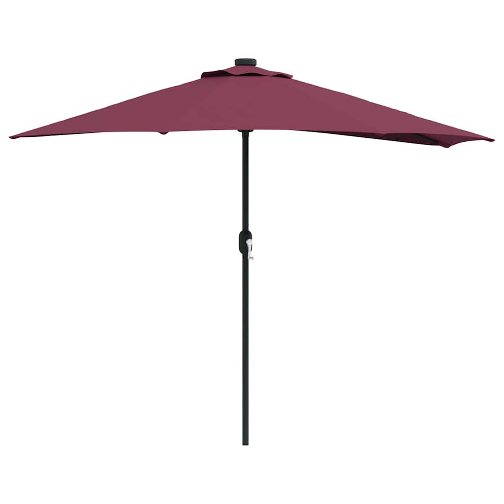 Vidaxl tuinparasol bordeaux rood 294 x 150 x 224 cm polyester en staal