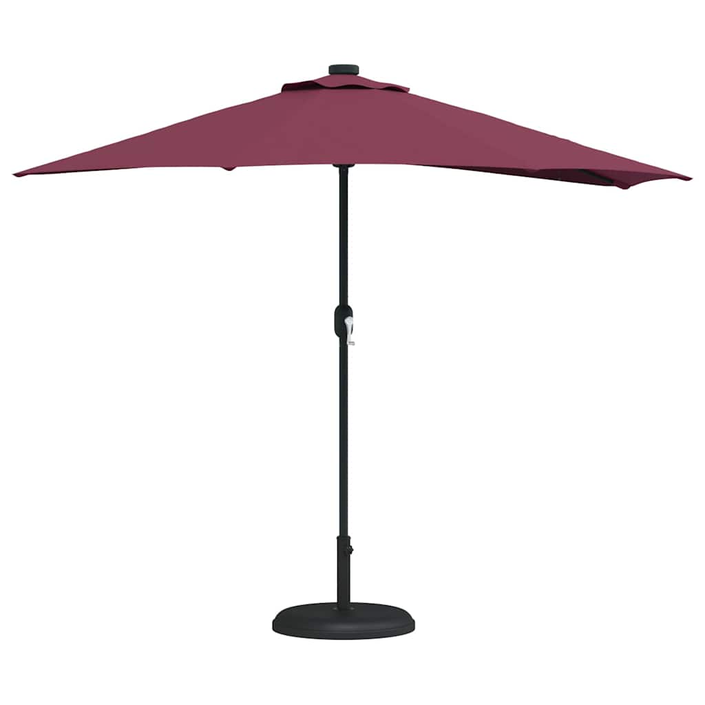 Vidaxl tuinparasol bordeaux rood 294 x 150 x 224 cm polyester en staal