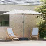 Vidaxl tuinparasol zand 385 x 209 x 244 cm polyester en staal