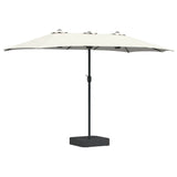 Vidaxl tuinparasol zand 385 x 209 x 244 cm polyester en staal