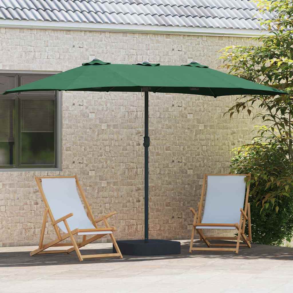 Vidaxl tuinparasol groen 385 x 209 x 244 cm polyester en staal