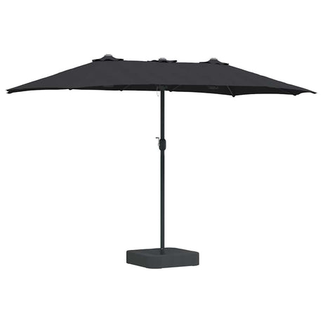 Vidaxl tuinparasol zwart 385 x 209 x 244 cm polyester en staal