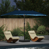Vidaxl tuinparasol 385 x 209 x 244 cm polyester azuurblauw