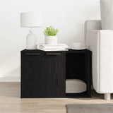 Vidaxl kattenbakomheining zwart eiken 60x40x40 cm bewerkt hout