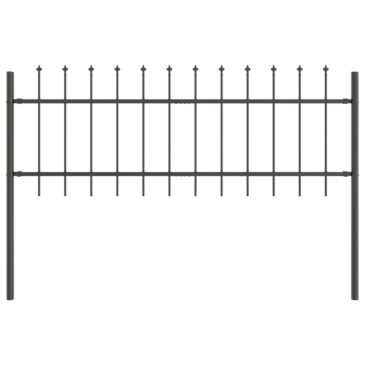 Vidaxl tuinhek 2 pcs grijs 3,4 x 0,6 m poedercoating staal