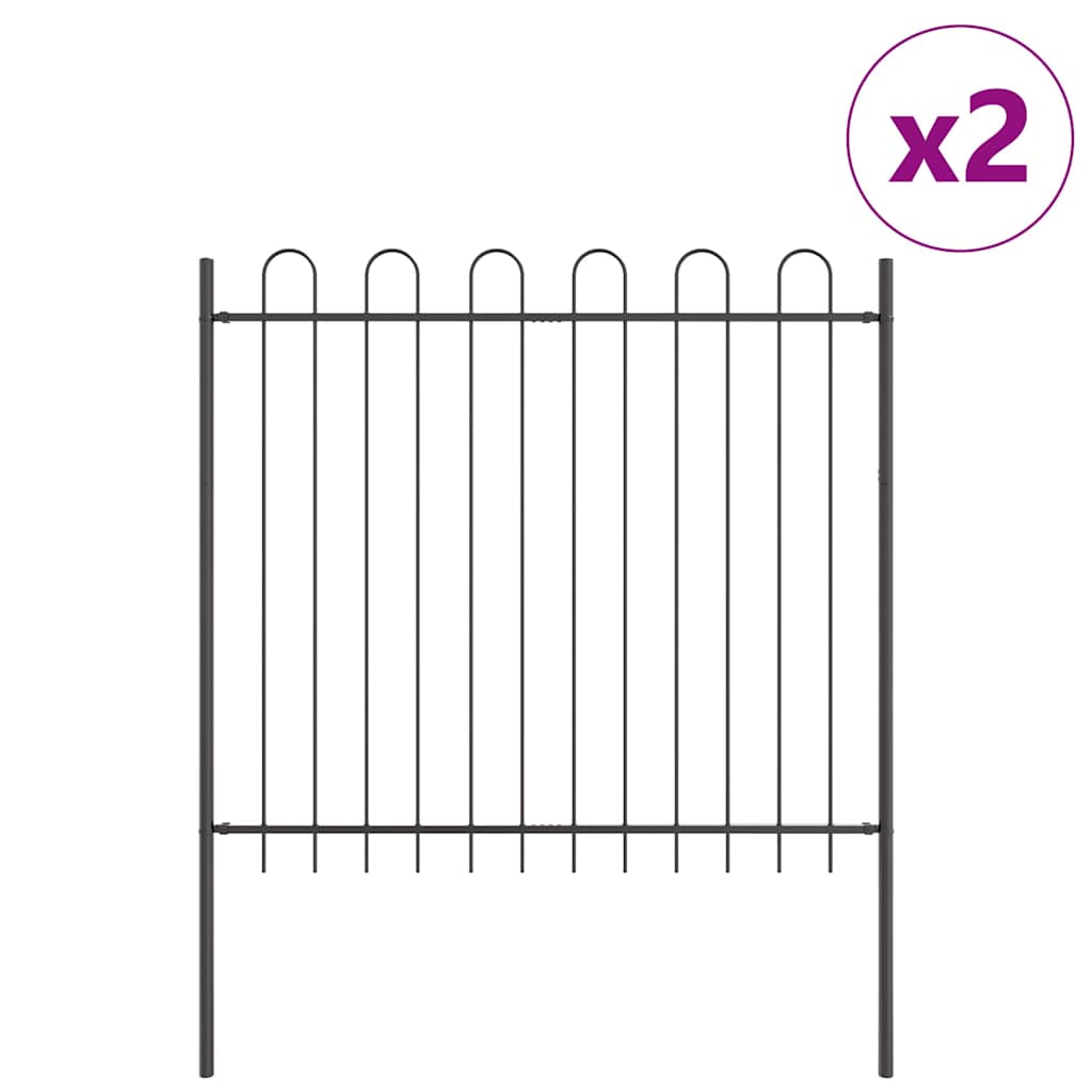 Vidaxl tuinhek 2 pcs grijs 3,4 x 1,5 m poedercoating staal