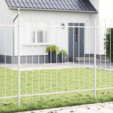 Vidaxl tuinhek 2 pcs wit 3,4 x 1,5 m poedercoating staal