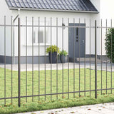 Vidaxl tuinhek 3 pcs grijs 5,1 x 1,5 m poedercoating staal