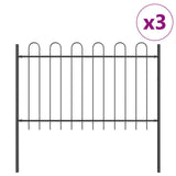 Vidaxl tuinhek 3 pcs grijs 5,1 x 1,2 m poedercoating staal