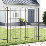 Vidaxl tuinhek 3 pcs grijs 5,1 x 1,5 m poedercoating staal