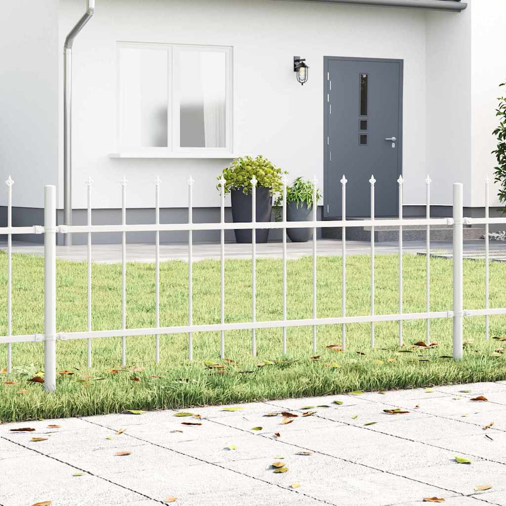 Vidaxl tuinhek 3 pcs wit 5,1 x 0,6 m poedercoating staal