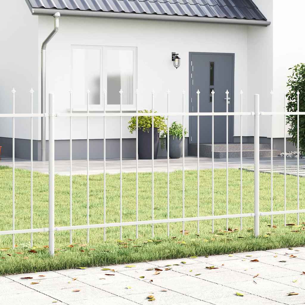 Vidaxl tuinhek 3 pcs wit 5,1 x 0,8 m poedercoating staal