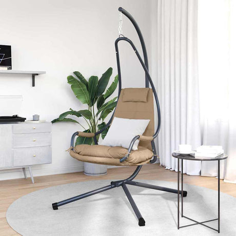Vidaxl hangende ei-stoel staal 94 x 107 x 196,5 cm taupe