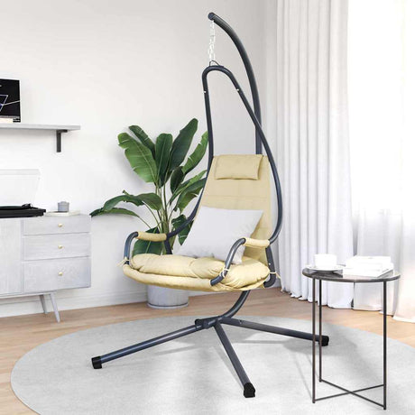 Vidaxl hangende ei-stoel staal 94 x 107 x 196,5 cm beige