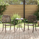 Vidaxl tuinstoel 2 st brons aluminium
