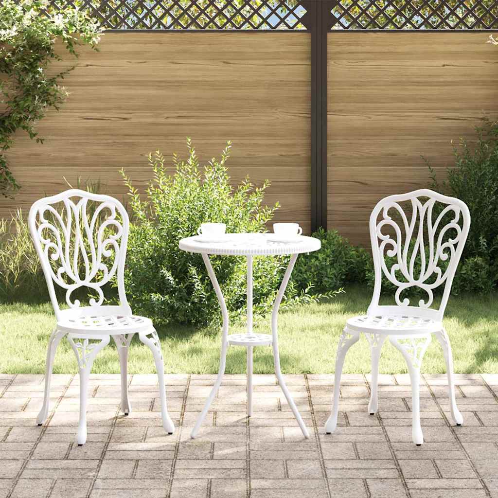 Vidaxl tuin bistro set 3 st wit aluminium